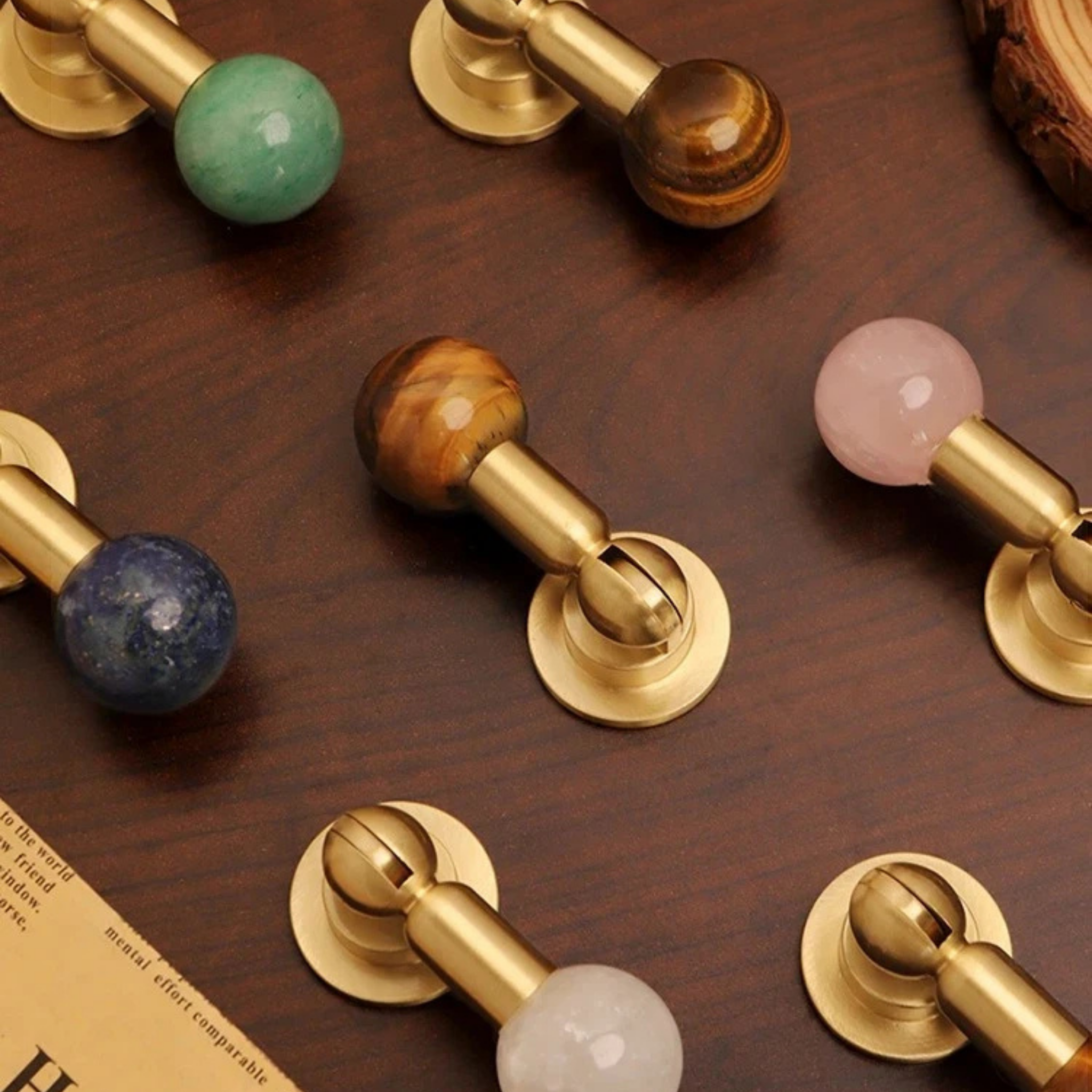 Crystal Cabinet Knob in Brass Decorative Hardware, Knobs & Handles, Glinta Decor