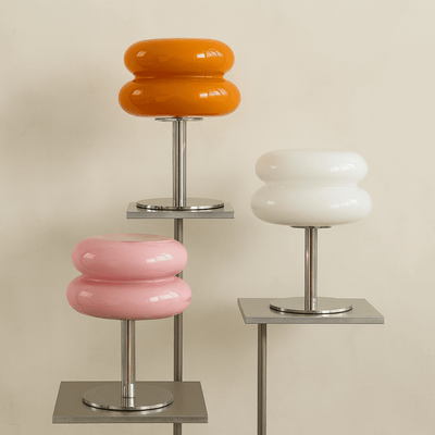 Translation missing: nl.Colorful Stained Glass Table Lamp Tricolor Dimmer, Lamps, Gloda Macaron Bedside