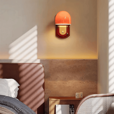 Translation missing: nl.Orange Stained Glass Wall Sconce — Gloda by Skonne, Light Fixtures, Nordic