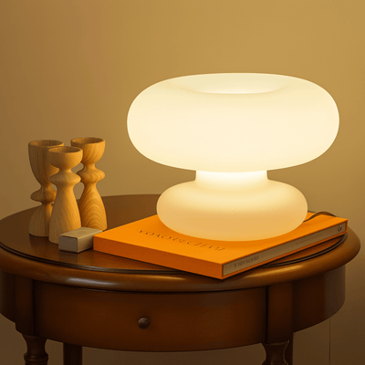 Translation missing: nl.Glodring Donut Glass Table Lamp – Nordic Style, Lamps, White Frosted