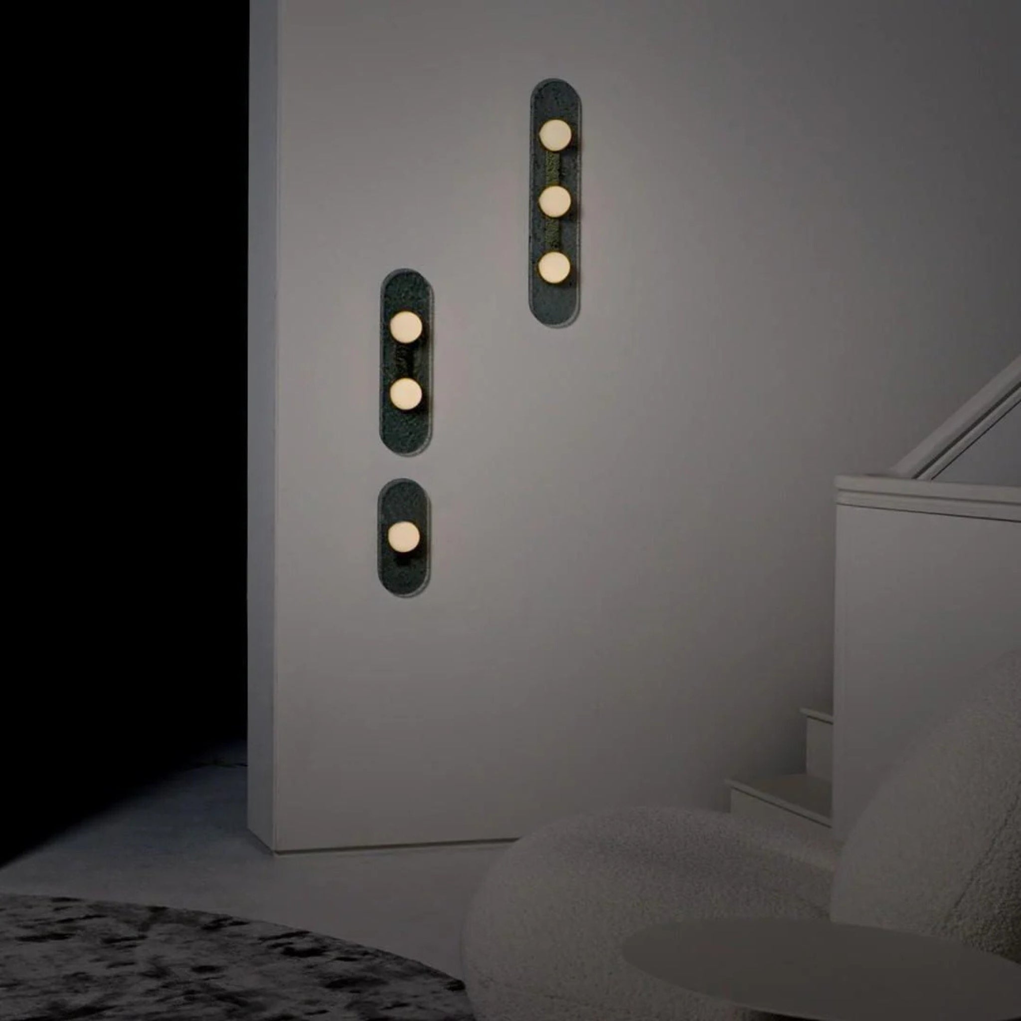 Nordic Glass Wall Sconce Single Twin Triple Light, Fixtures, Glödra Minimalist Multi-Head
