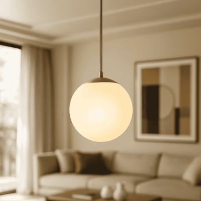 Translation missing: nl.Nordic Glass Globe Pendant Light – Warm Ambient Glow, White, Ceiling Fixtures, Glöra Minimalist Lamp