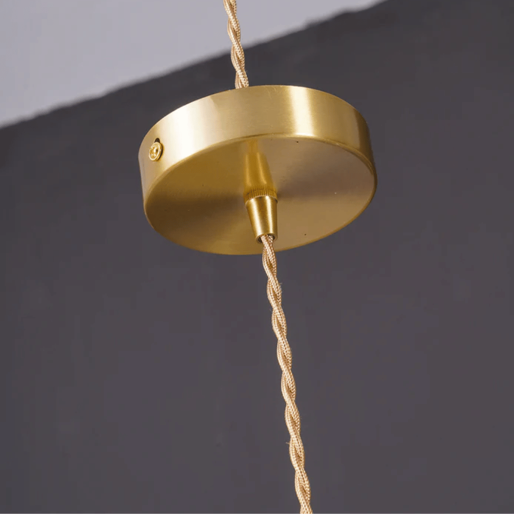 Glora Nordic Glass Pendant Light in Copper Finish, Ceiling Fixtures,