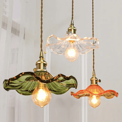 Translation missing: nl.Glora Nordic Glass Pendant Light in Copper Finish, Ceiling Fixtures,