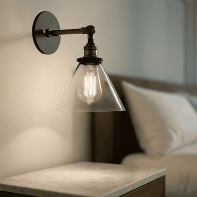 Translation missing: nl.Glova Industrial Glass Wall Sconce - Ambient Light, Fixtures, Retro for Modern Homes