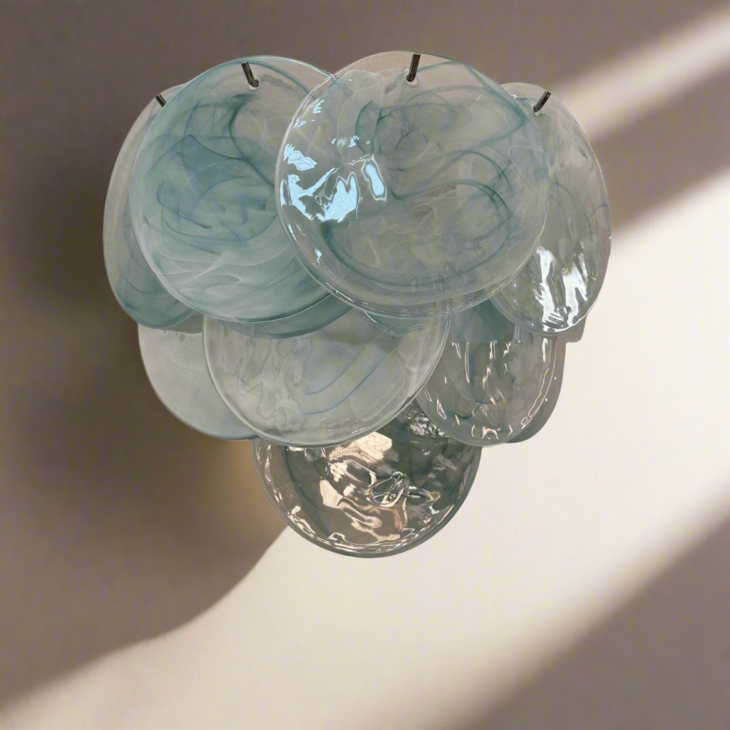 Gløva Stained Glass Wall Lamp Warm Vintage Glow, Light Fixtures, in Chrome