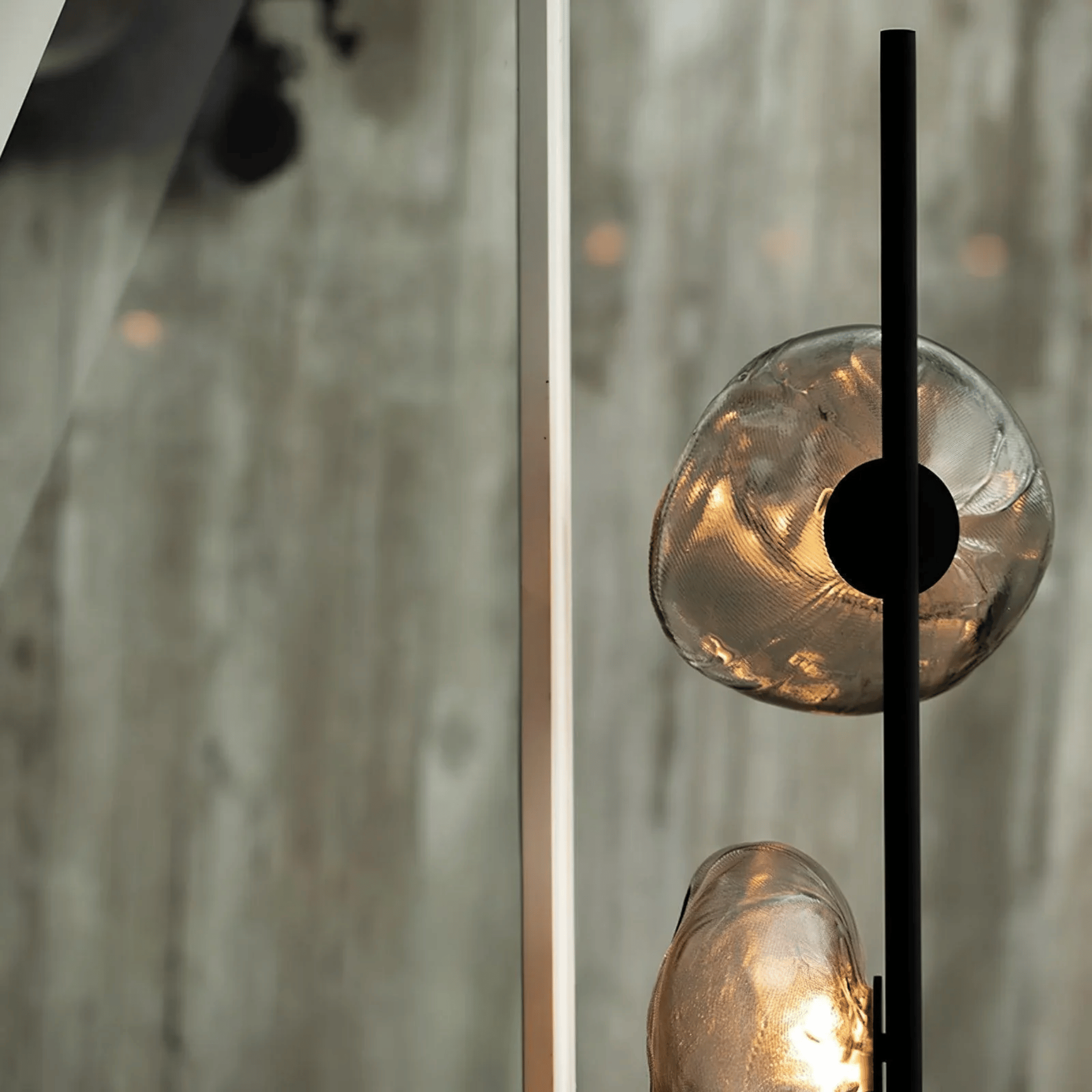 Glovar Artistic Glass Floor Lamp – Warm LED Light, Lamps, Sculptural for Living Room