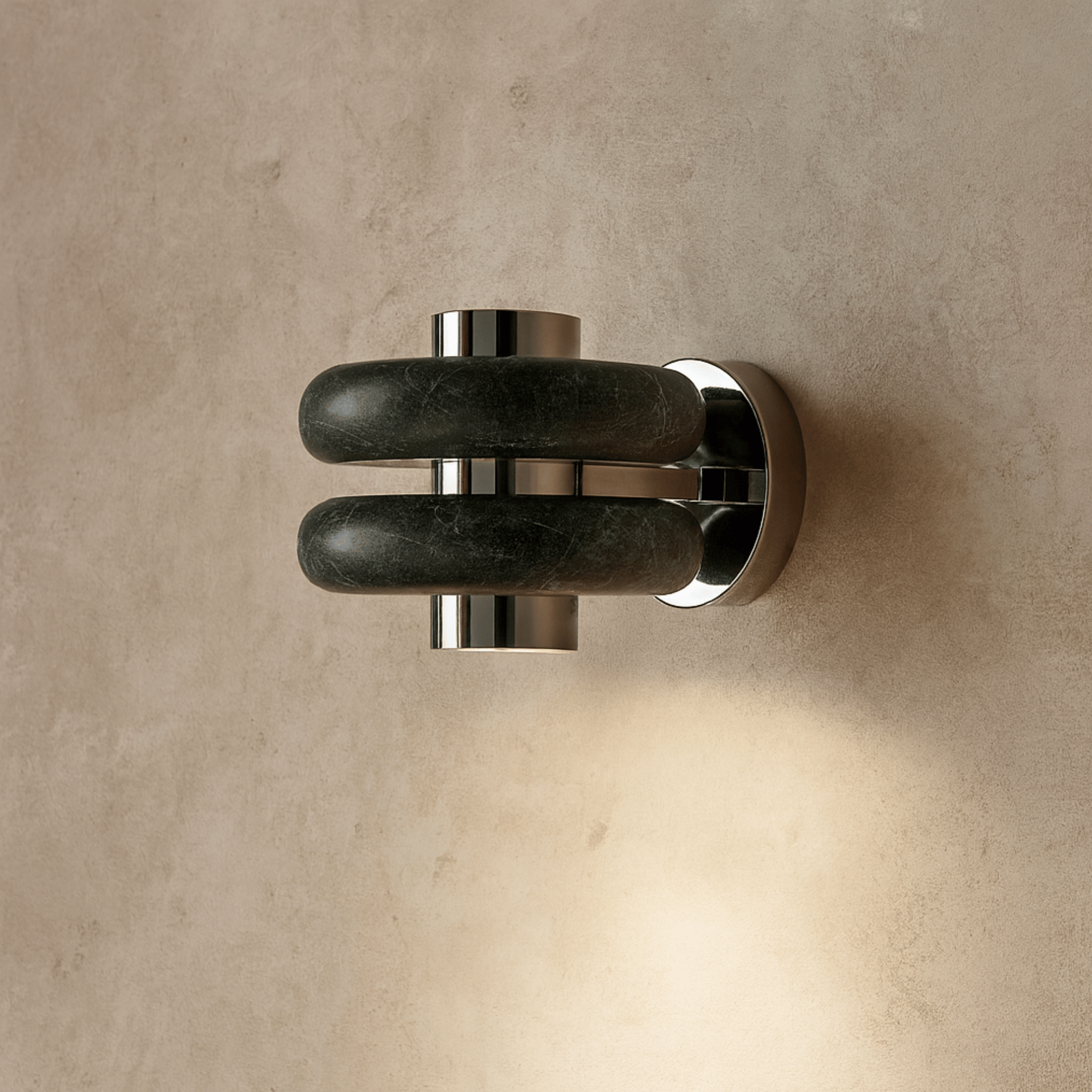 Grenvid Marble Wall Sconce Green Stone LED Lighting, Forest, Light Fixtures, Nordic Design