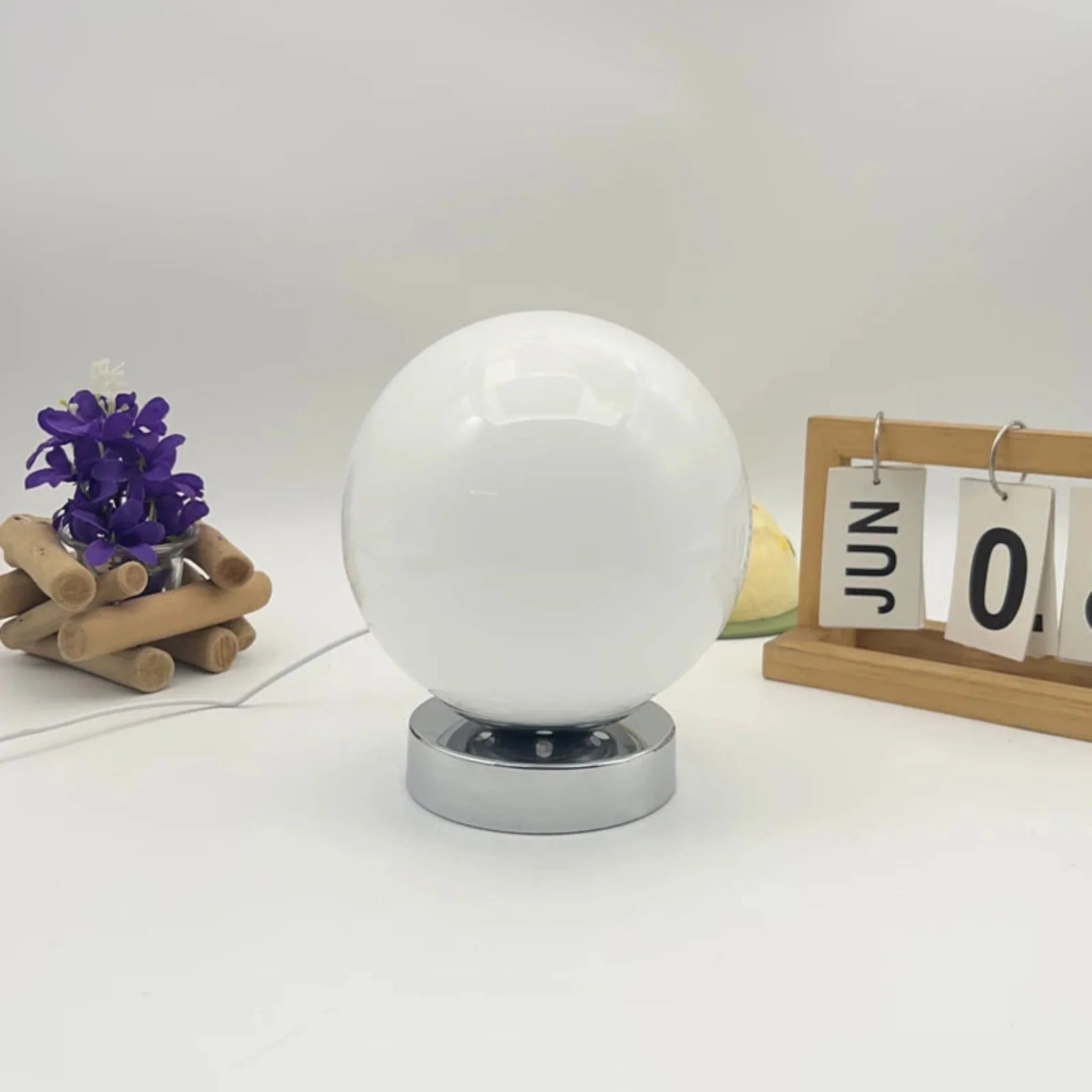 Kula Dimmable Glass Bedside Table Lamp – LED Touch, Lamps, Vintage