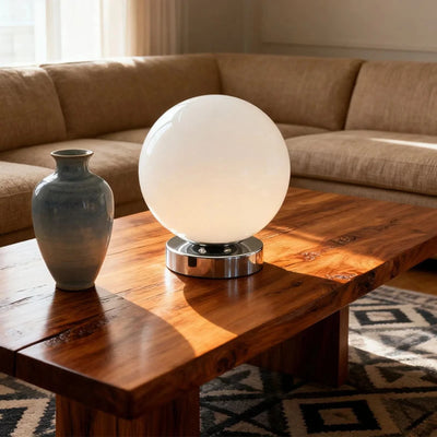 Translation missing: nl.Kula Dimmable Glass Bedside Table Lamp – LED Touch, White, Lamps, Vintage