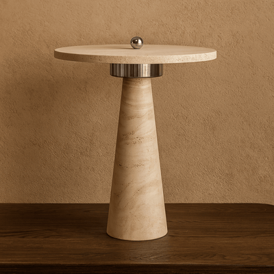 Translation missing: nl.Travertine Stone Table Lamp with 3-Color LED Light, Lamps, Kveldsten