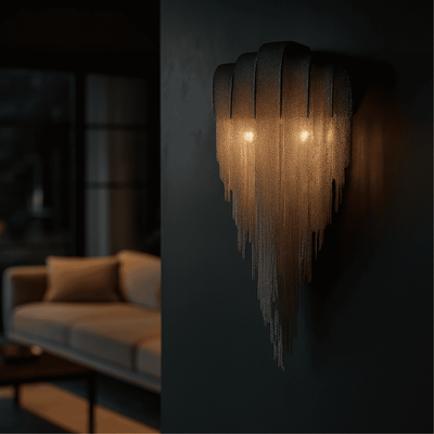 Translation missing: nl.Lenka Luxury Chrome Chain Tassel Wall Sconce, Light Fixtures, for Modern Homes