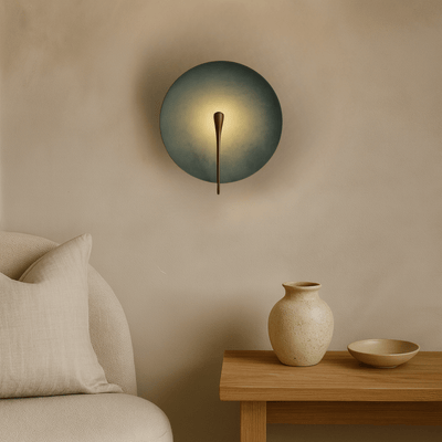 Translation missing: nl.Lunveld Blue LED Round Disc Wall Light – Nordic Design, Small, Fixtures, Stainless Steel