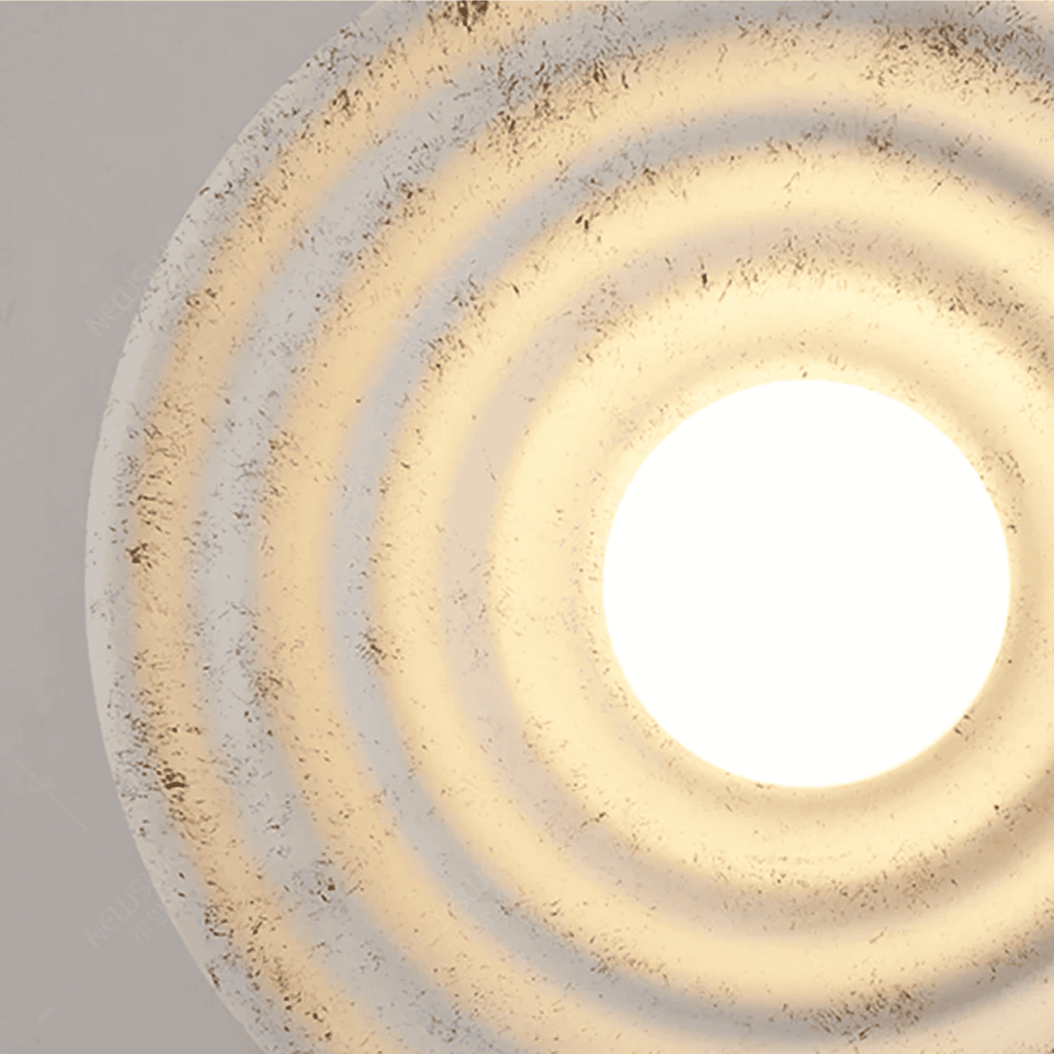 Lysring Circular LED Wall Light for Bedroom Decor, Fixtures, Wabi-Sabi Style