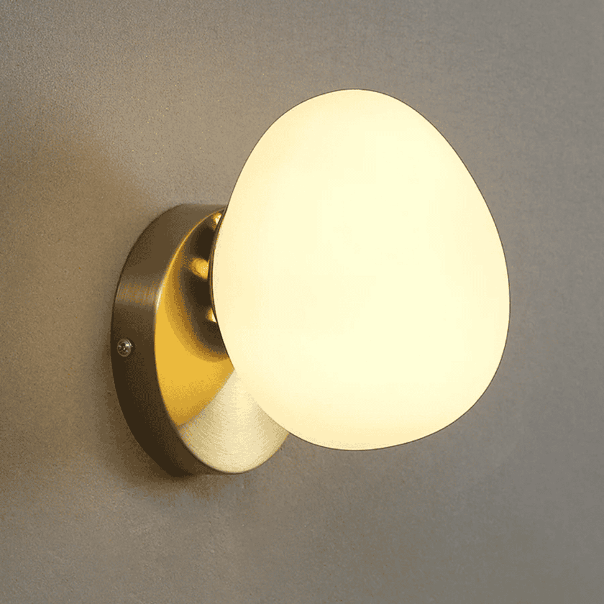 Lysvei Gold Wall Sconce Modern Glass Light Fixture, 5.1’’ (13cm), Fixtures, Sculptural Finish