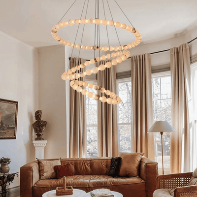 Translation missing: nl.Spiral Marble Ball LED Chandelier for High Ceilings, Ceiling Light Fixtures, Marglød Sculptural