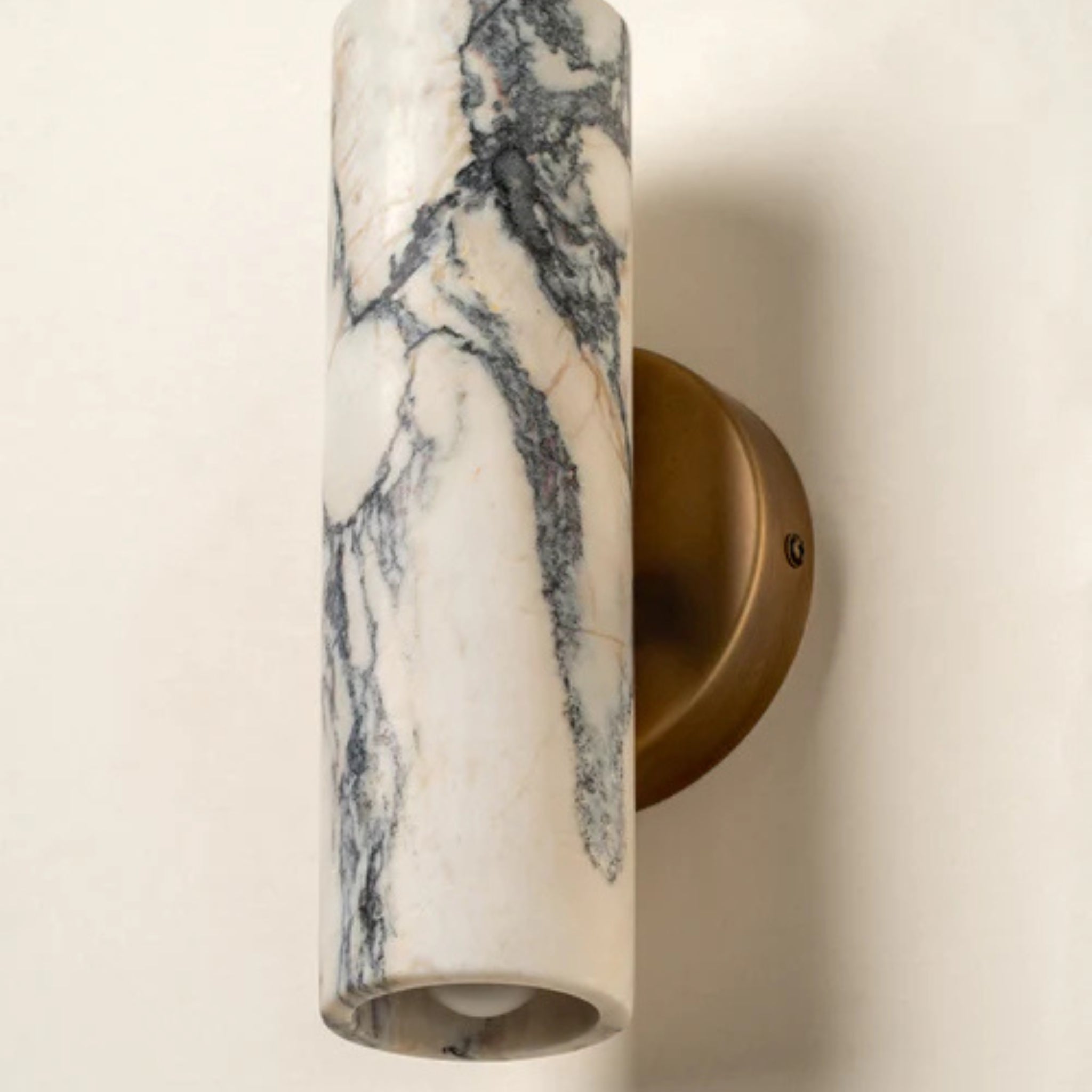 Sculptural Marble Wall Lamp Dual LED for Luxury Homes, Light Fixtures, Marveld Natural Sconce