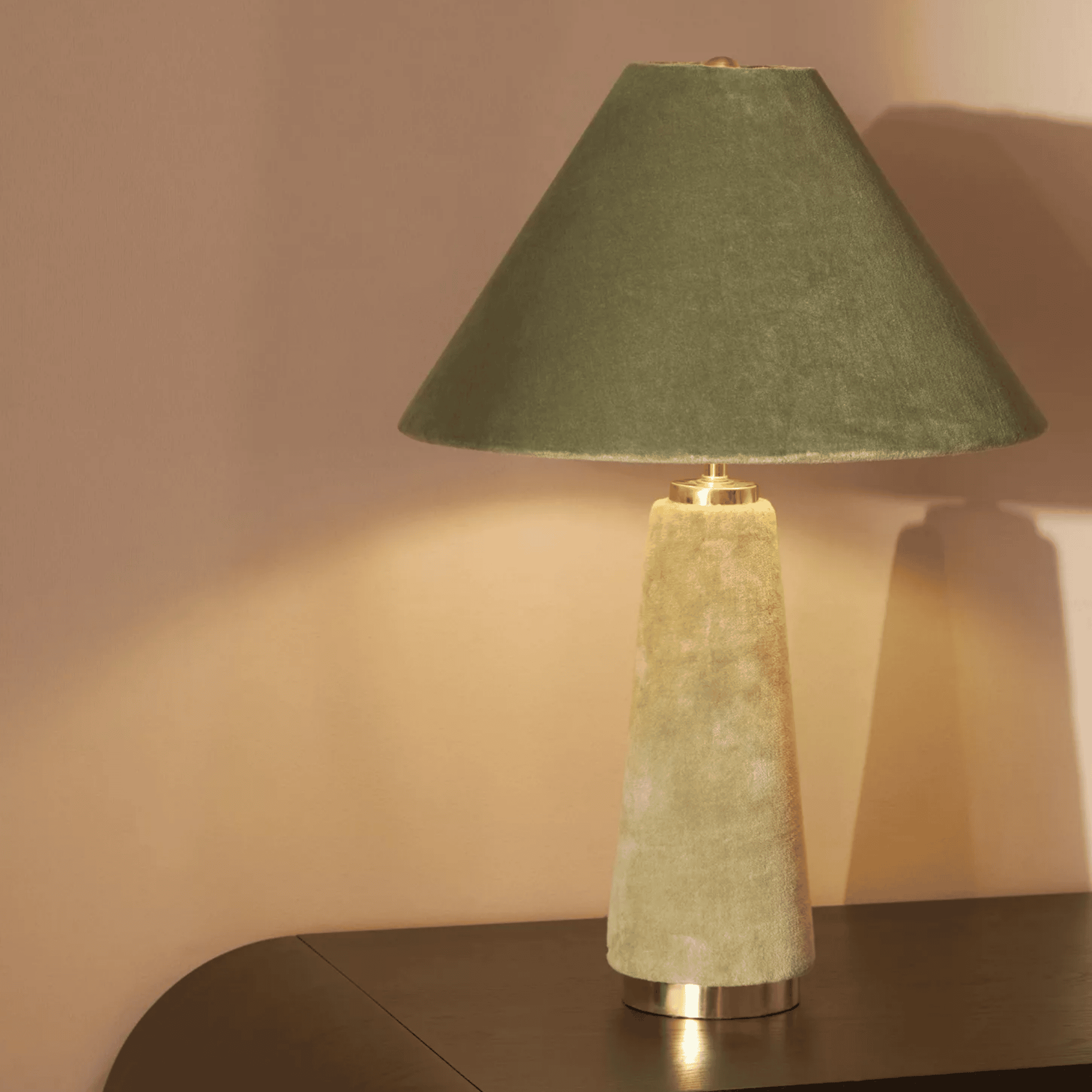 Mysa Velvet Fabric Shade Lamp for Nordic Interiors, Table Lamps, Minimalist