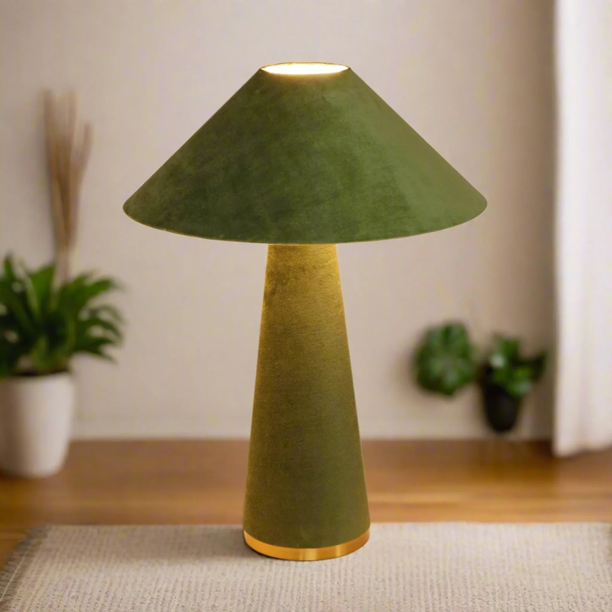 Mysa Velvet Fabric Shade Lamp for Nordic Interiors, Table Lamps, Minimalist