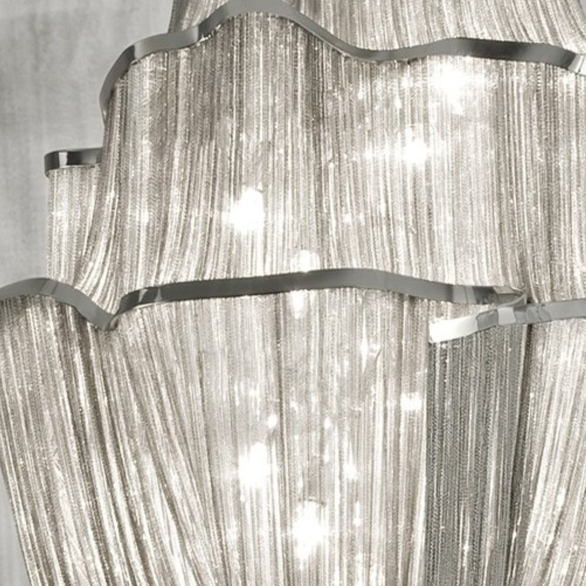 Silver European Retro Chandelier Two-Tier LED, Chandeliers, Silvra Classic Double-Tier