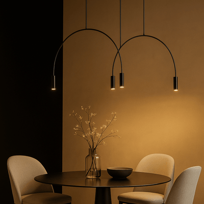 Translation missing: nl.Sirkla 4-Light Black Semi-Circle Pendant Light, Ceiling Fixtures, Architectural