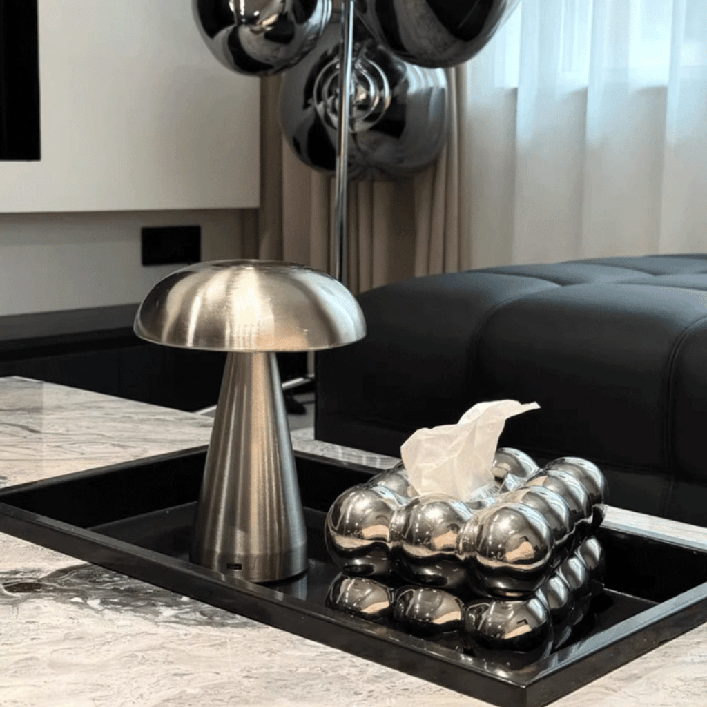Nordic Retro Mushroom Table Lamp Rechargeable LED, Lamps, Solglo