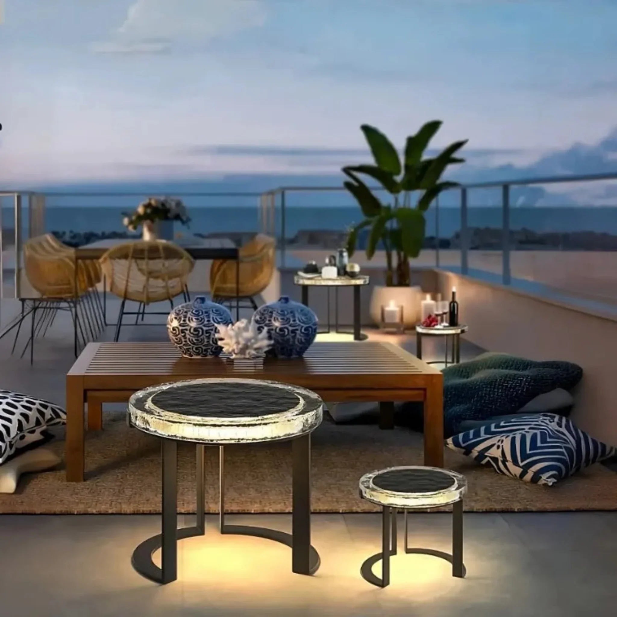 Solar Powered Garden Table with LED Lights | Skonne, Landscape Pathway Lighting, Solkveld Outdoor