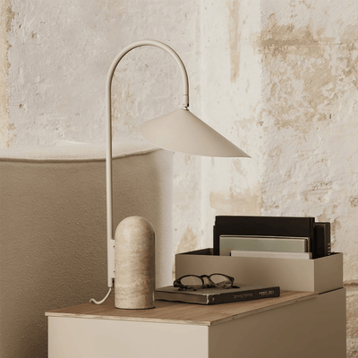 Translation missing: nl.Nordic Marble Arc Table Lamp Minimalist Design, Beige, Lamps, Solvei Danish