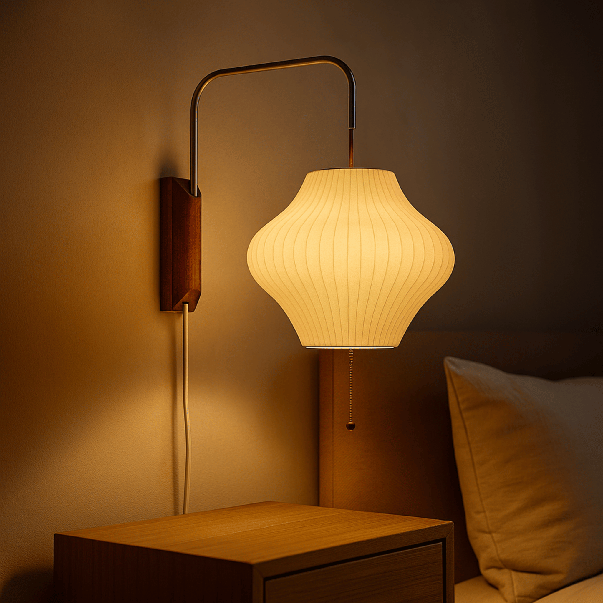 Solvei Silk Wall Sconce — Nordic Minimalist Design, Lantern, Ceiling Light Fixtures, Lamp for Bedroom