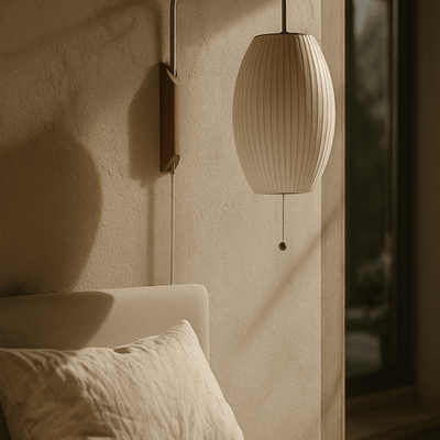 Translation missing: nl.Solvei Silk Wall Sconce — Nordic Minimalist Design, Oval, Ceiling Light Fixtures, Lamp for Bedroom