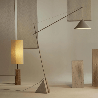 Translation missing: nl.Solvei LED Arc Floor Lamp with Natural Stone Base, Lamps, Modern
