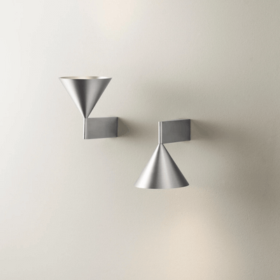 Translation missing: nl.Modern Aluminum Cone Wall Sconce with LED Included, Silver, Light Fixtures, Spira Up Down