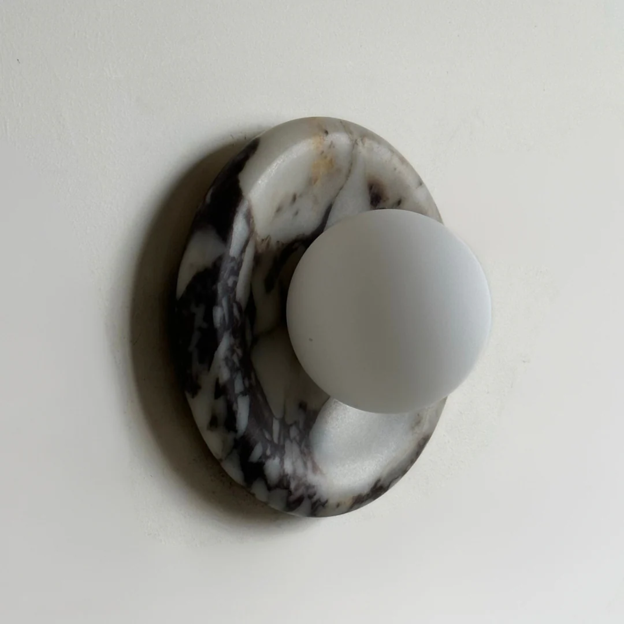Natural Marble Wall Sconce Ambient Stone Lighting, Light Fixtures, Steinlys Genuine Nordic