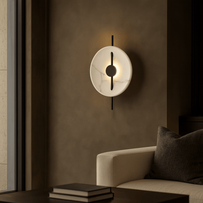 Translation missing: nl.Sculptural Marble Effect LED Wall Light by Skonne, Fixtures, Steinlys