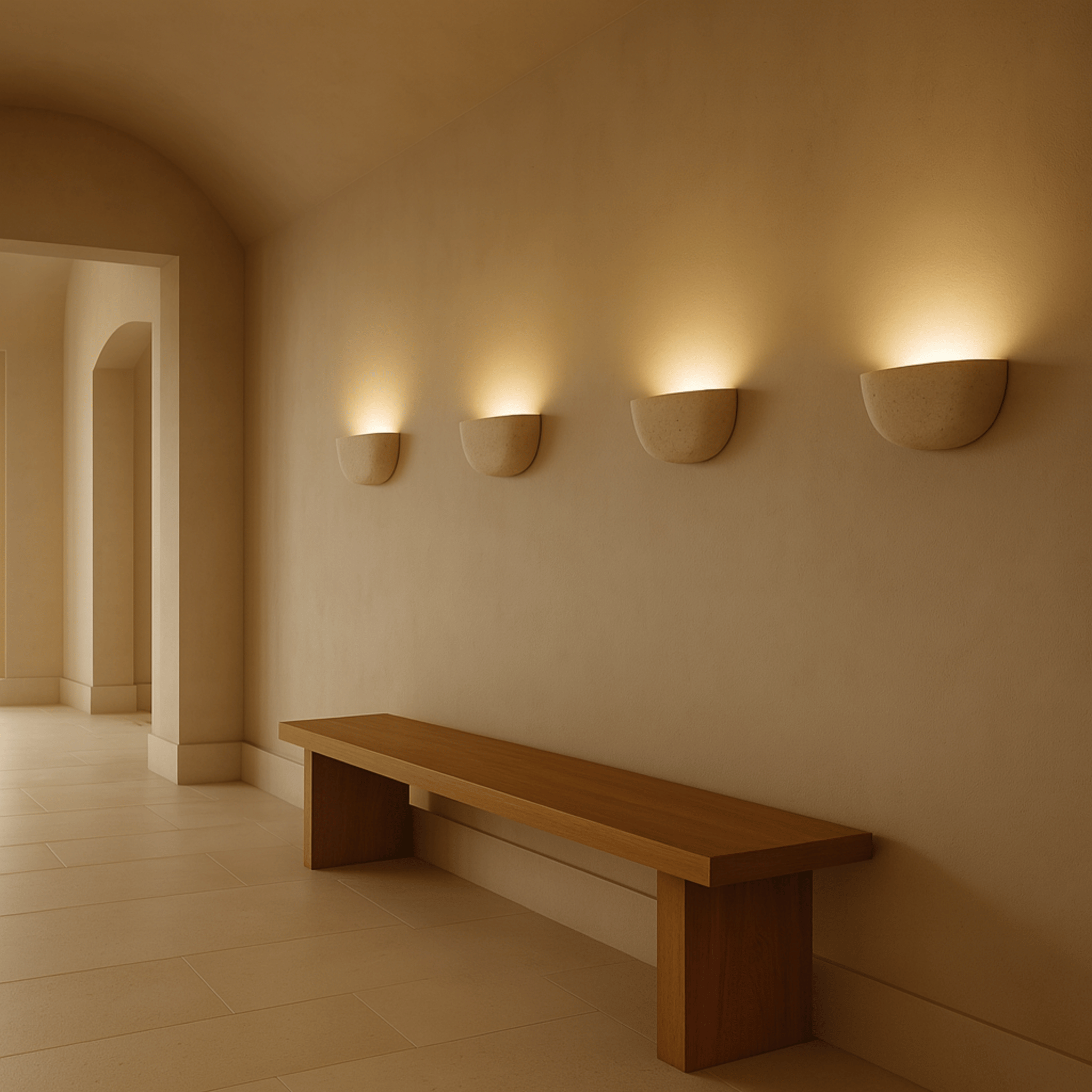 Steinvar Natural Travertine Sconce — Nordic Light, Wall Fixtures, Stone