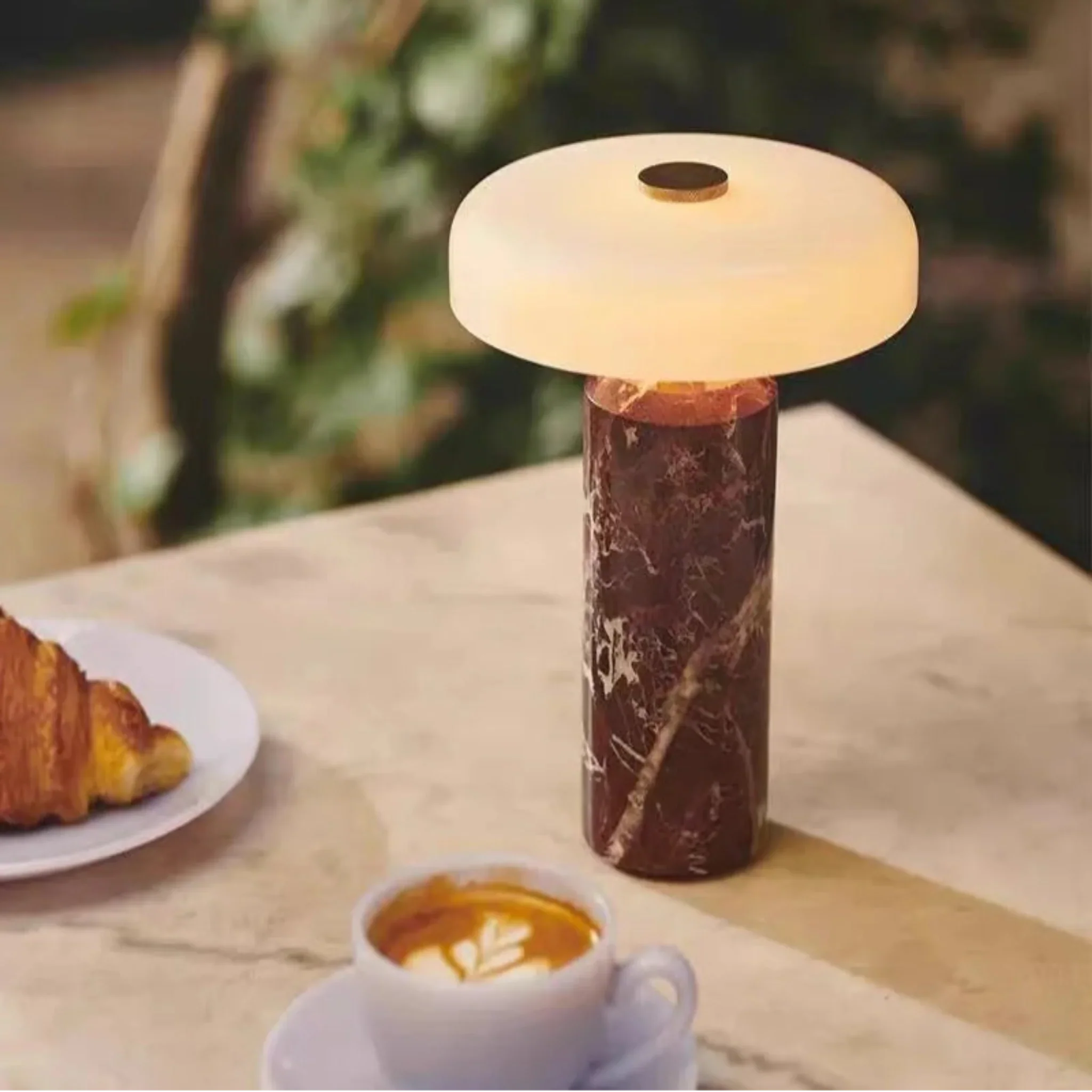 Portable Marble Table Lamp Touch Dimmer by Skonne, Lamps, Stenglo Rechargeable Dimmable