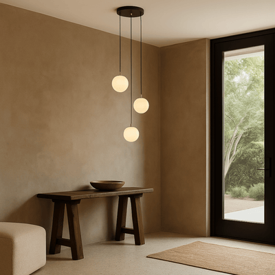 Translation missing: nl.Stigna LED Stair Chandelier Acrylic Sphere Light, 3 heads / Cold White, Chandeliers, Modern