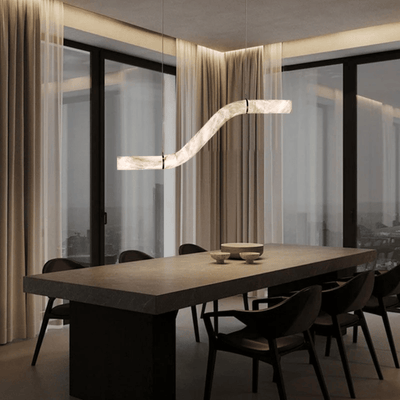 Translation missing: nl.Strøma Marble Wave Sculptural Pendant Light Dining, Medium / Warm light, Ceiling Fixtures, Genuine