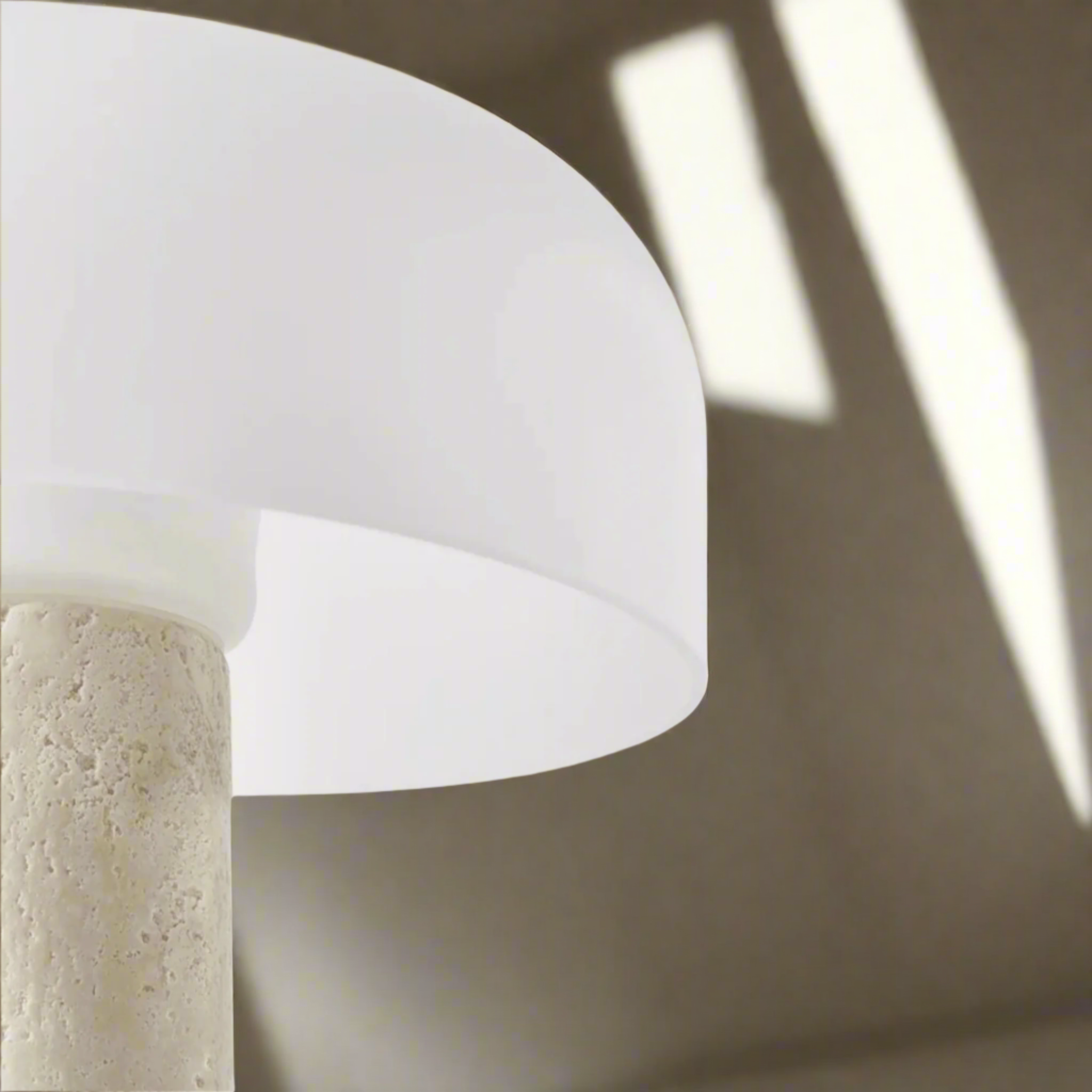 Marble Mushroom Table Lamp with Frosted Glass LED, Lamps, Svalna