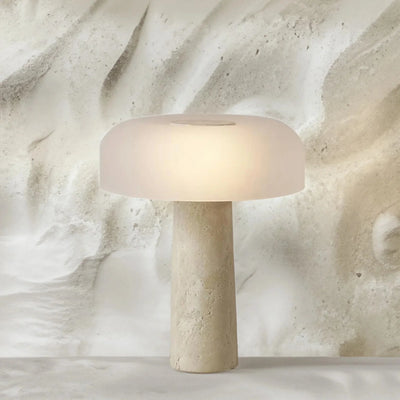 Translation missing: nl.Marble Mushroom Table Lamp with Frosted Glass LED, Lamps, Svalna