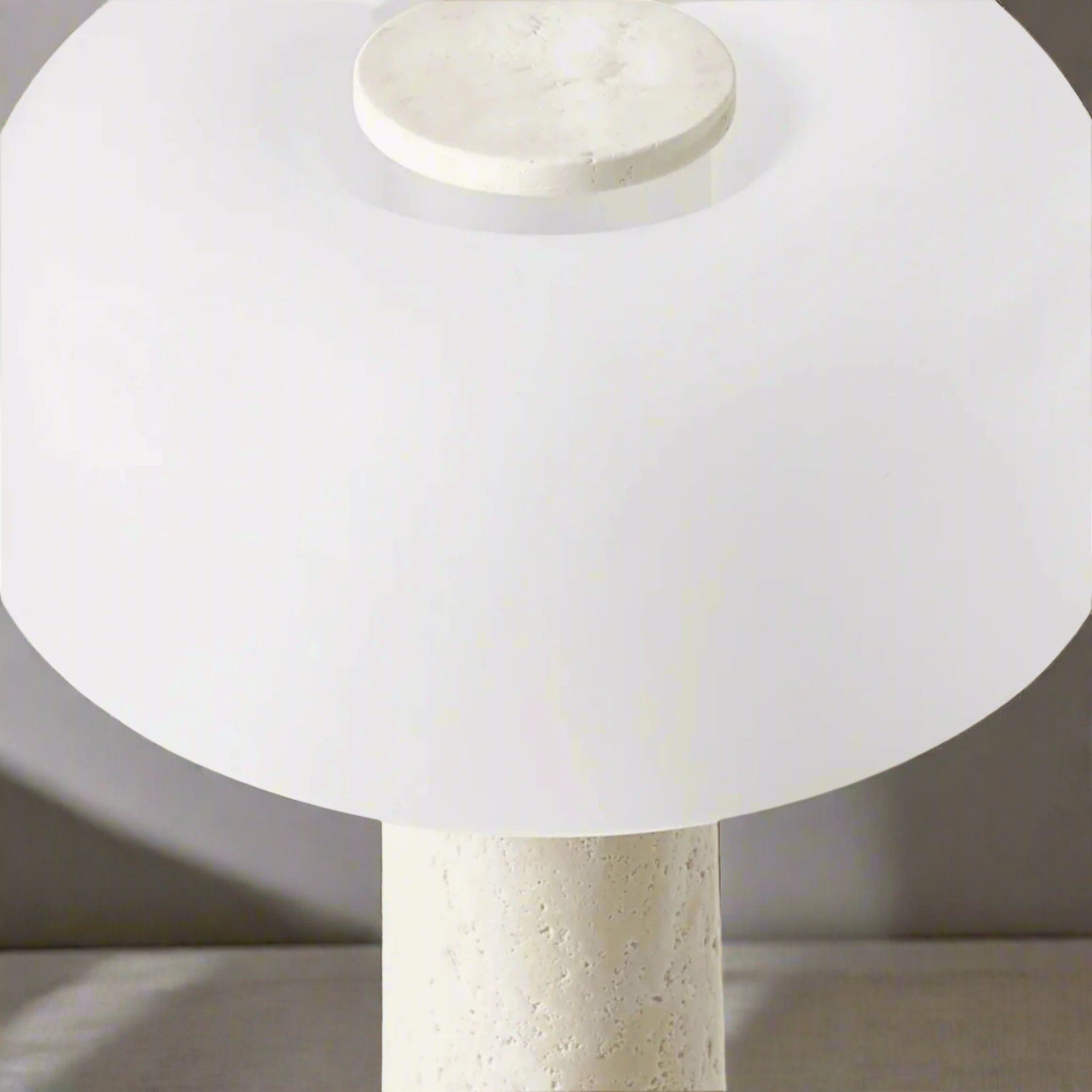 Marble Mushroom Table Lamp with Frosted Glass LED, Lamps, Svalna