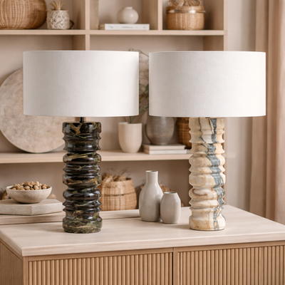 Translation missing: nl.Svirla Marble Table Lamp - Sculptural Stone Light, Lamps, Nordic Design