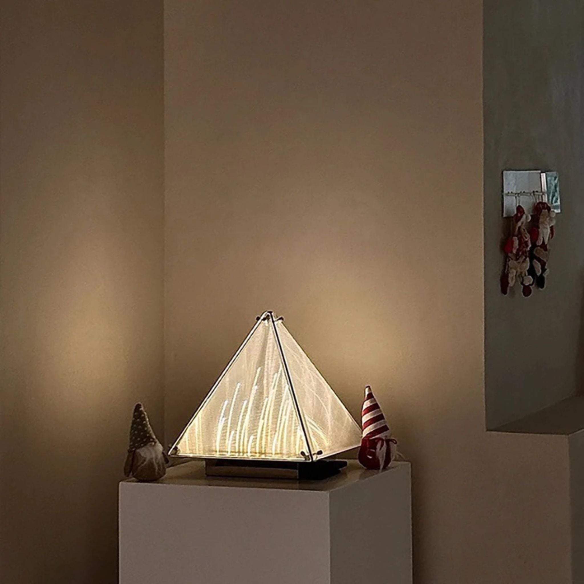 Nordic Pyramid Dimmable Table Lamp — Frosted Glass, Lamps, Tindra