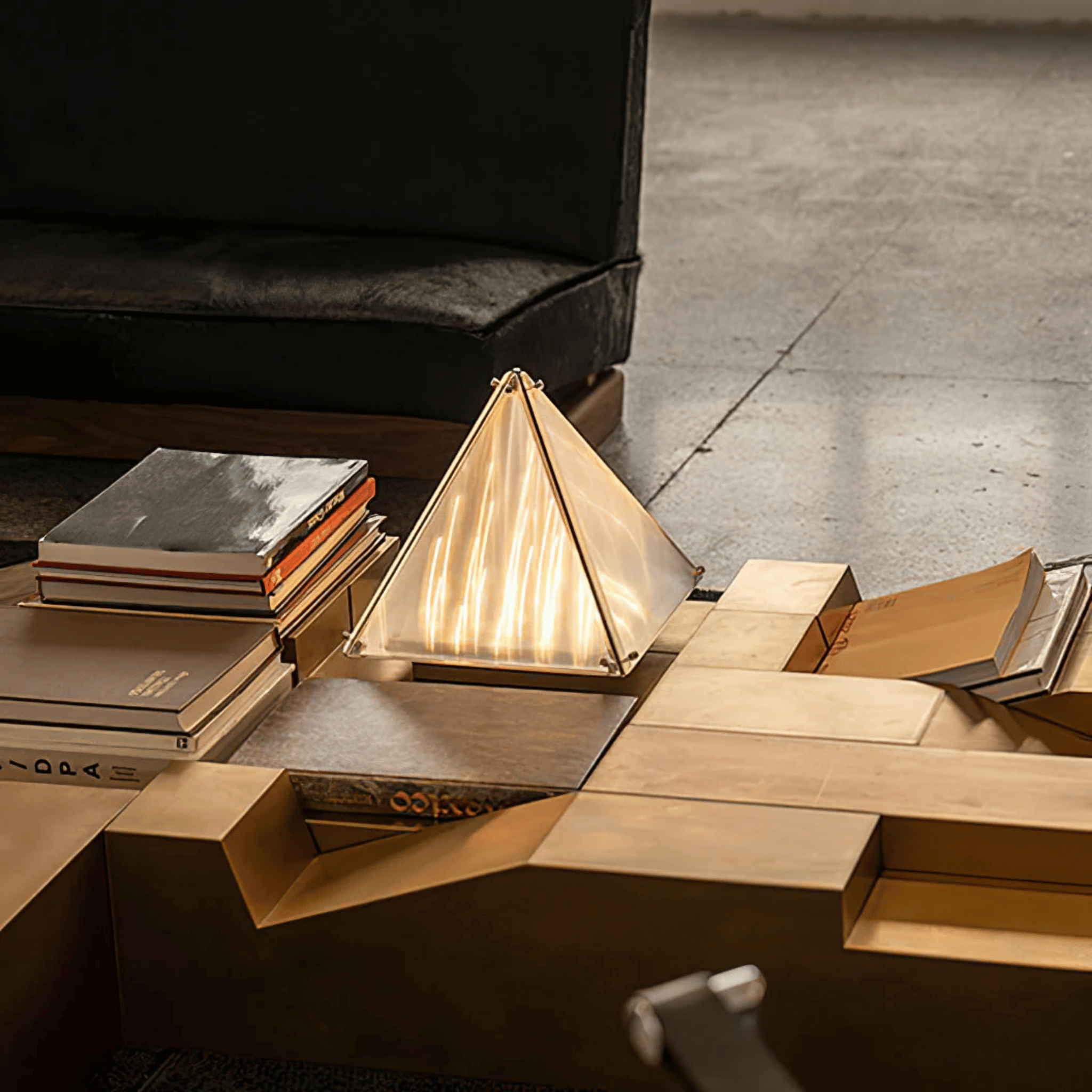 Nordic Pyramid Dimmable Table Lamp — Frosted Glass, Lamps, Tindra
