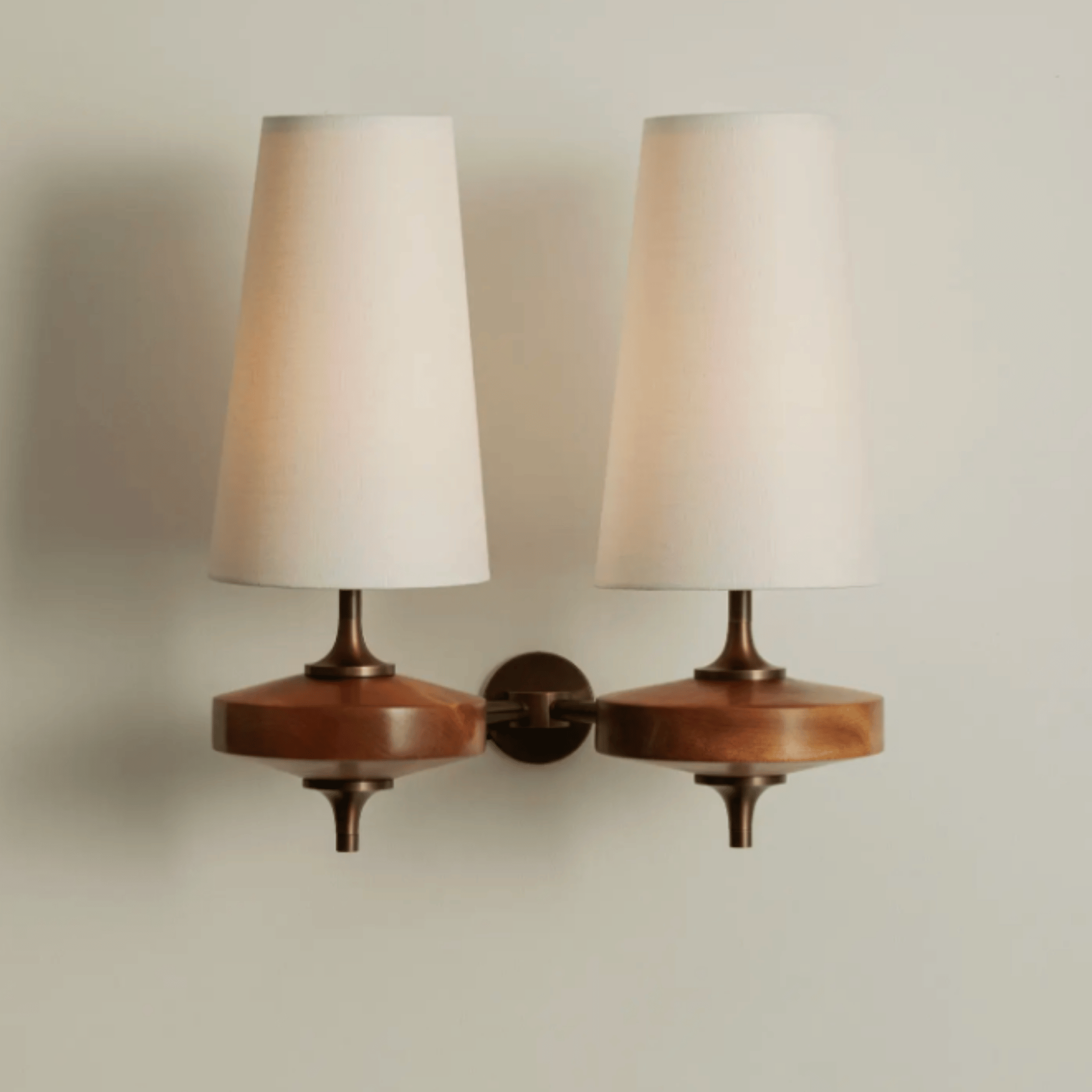 Tviljo Dual Fabric LED Wall Lamp Warm Nordic, White, Light Fixtures