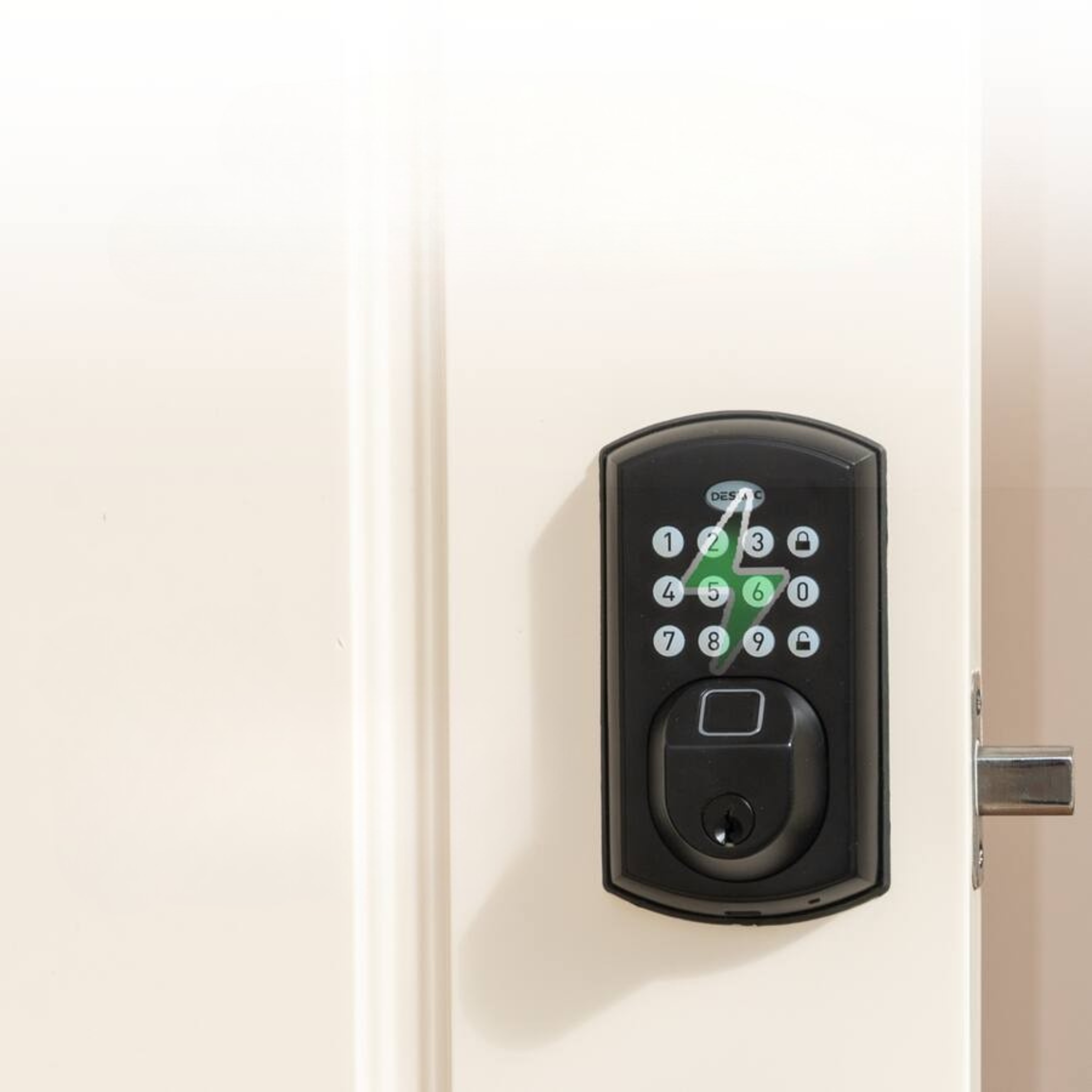 Keyless Smart Door Lock Handle Set with Fingerprint, Deadbolts, Vaktra Entry