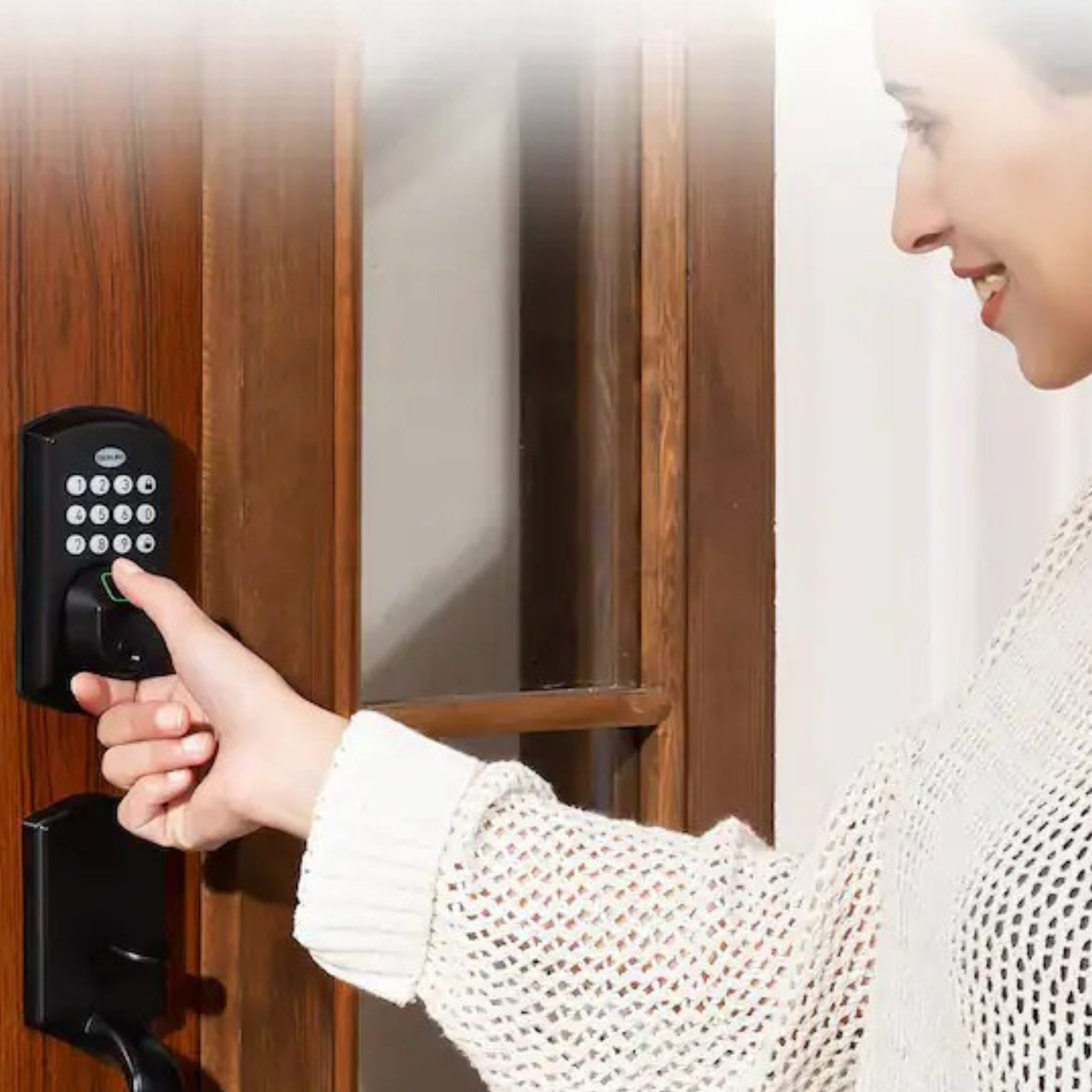 Keyless Smart Door Lock Handle Set with Fingerprint, Deadbolts, Vaktra Entry