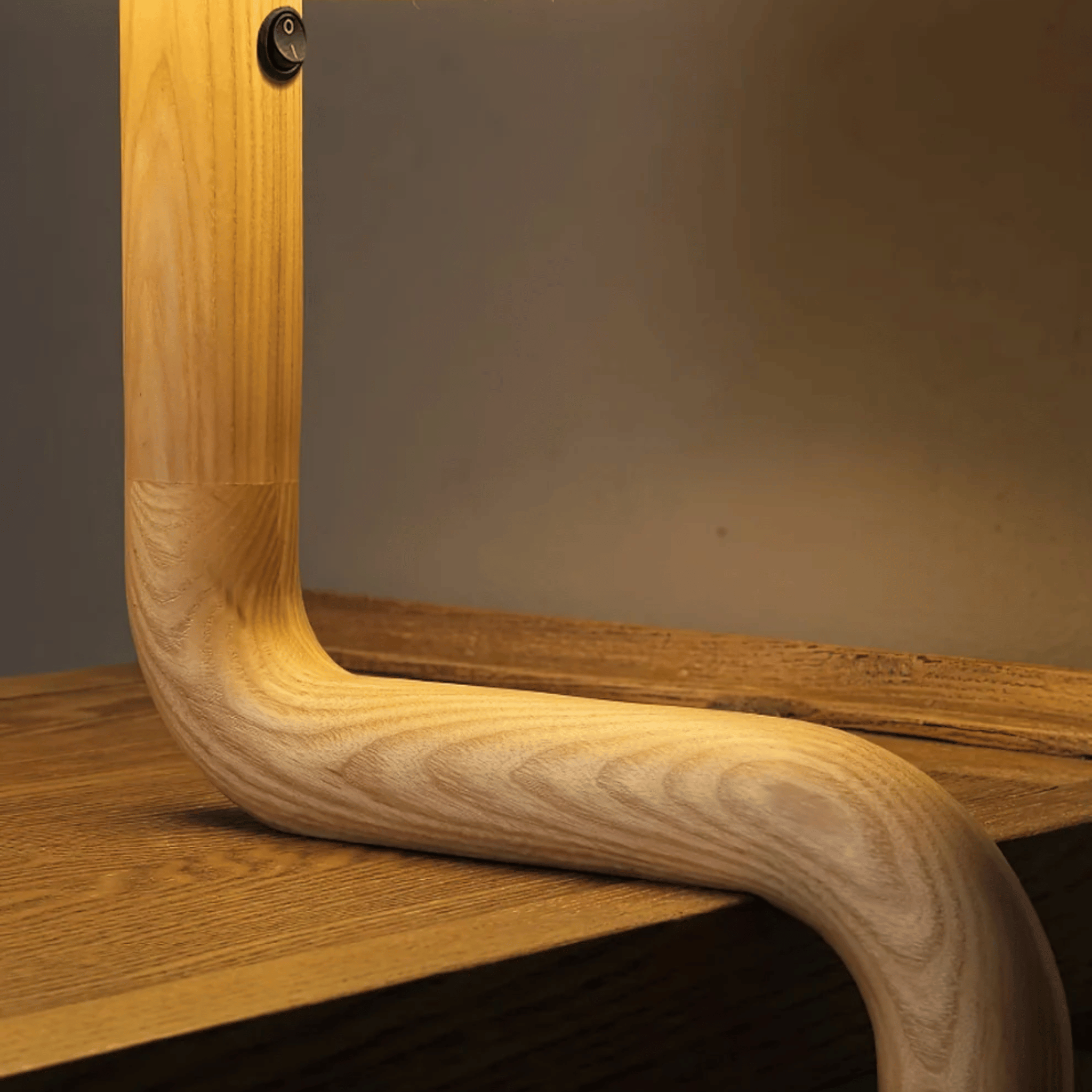 Varma Artisan Solid Wood Table Lamp Warm LED Light, Lamps, Nordic
