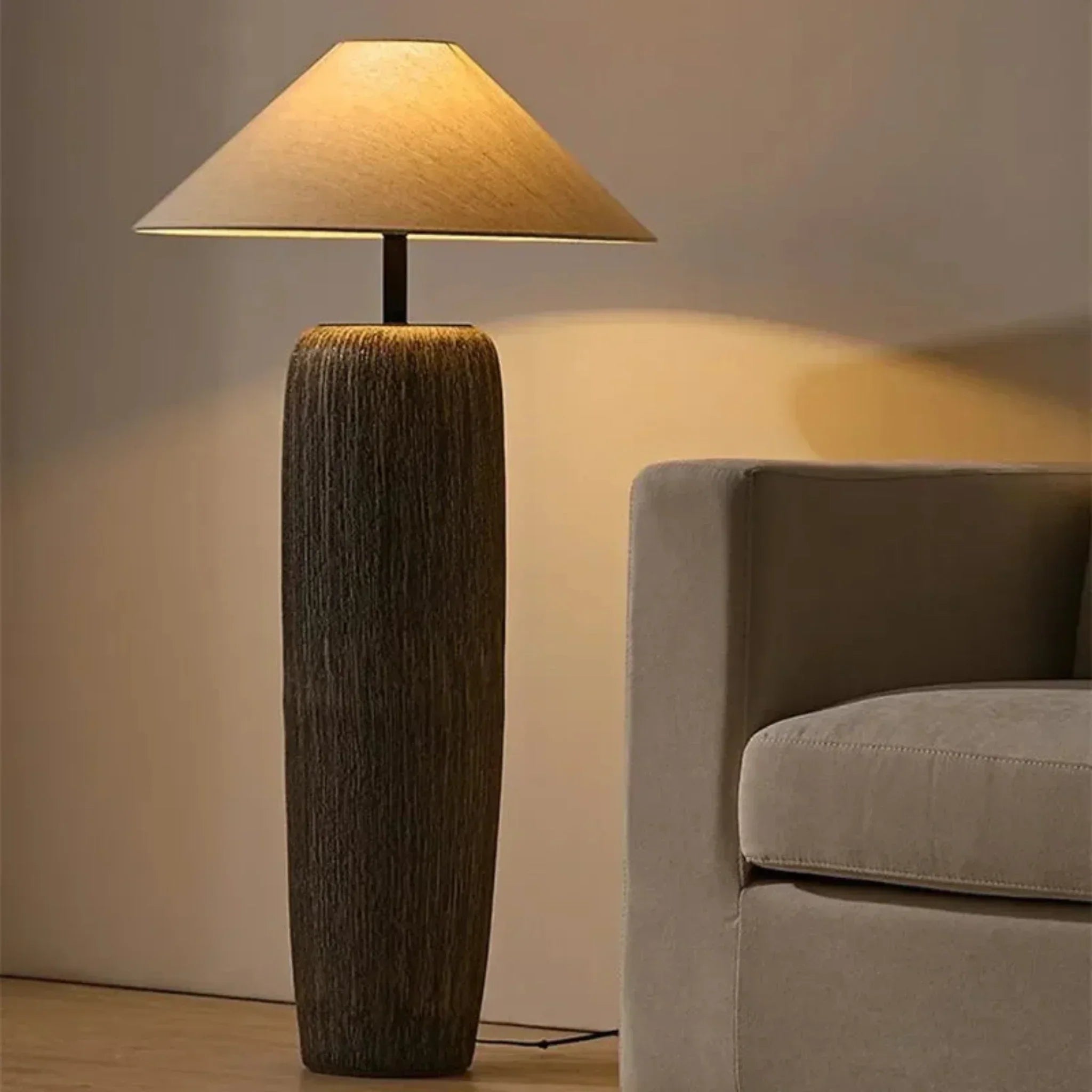 Japanese Ceramic Floor Lamp Vintage Nordic Design, Lamps, Vasten Artisan