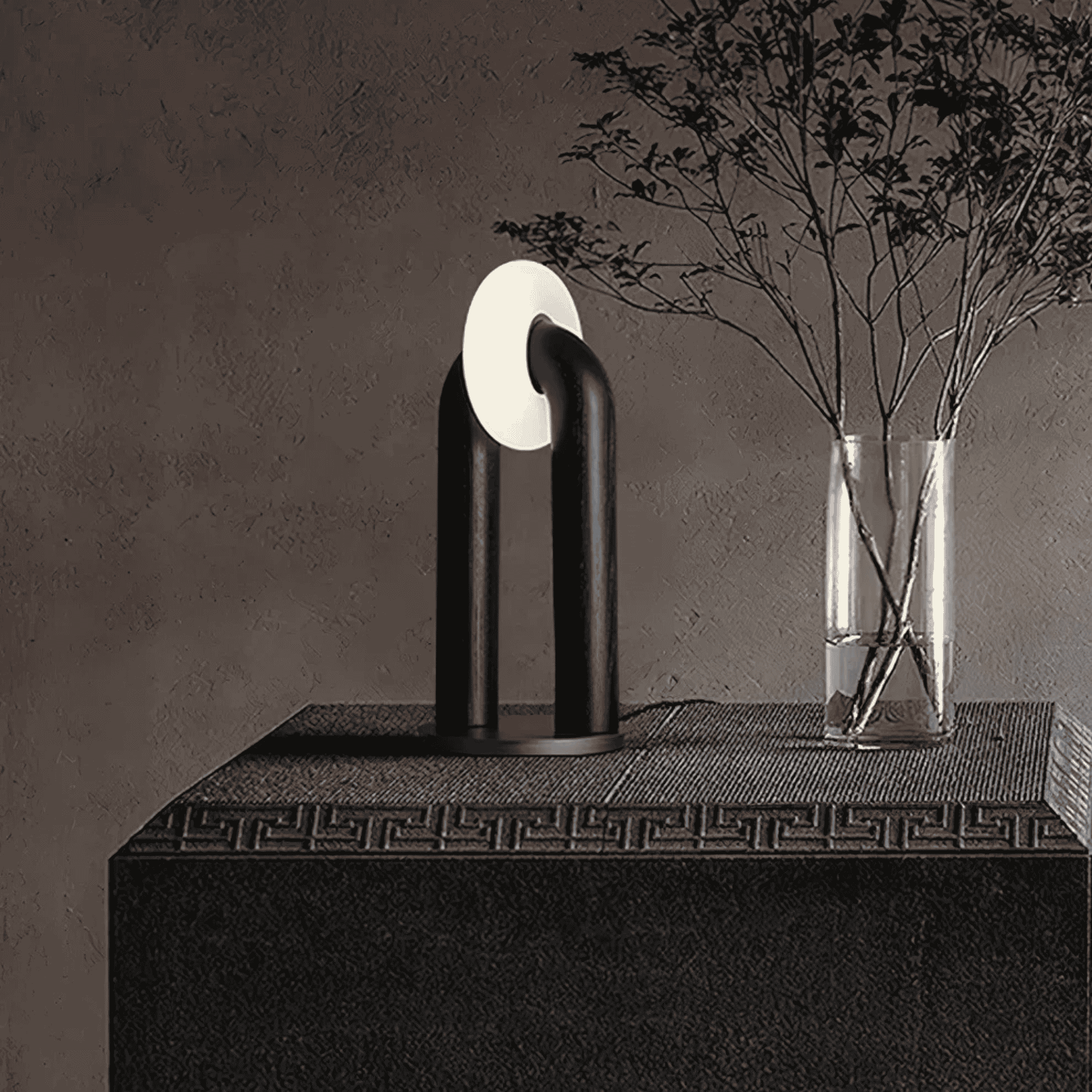 Solid Wood Dimmable Touch Table Lamp - Nordic Style, Black wood, Lamps, Vedlys Control
